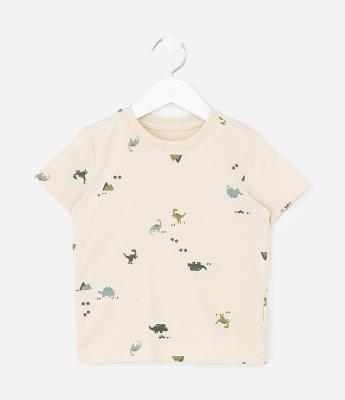 Camiseta Infantil com Estampa de Dinossauros – Tam 1 a 5/6 Anos