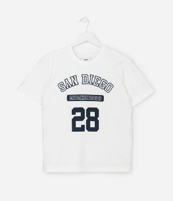 Camiseta Infantil com Lettering San Diego – Tam 5 a 14 Anos