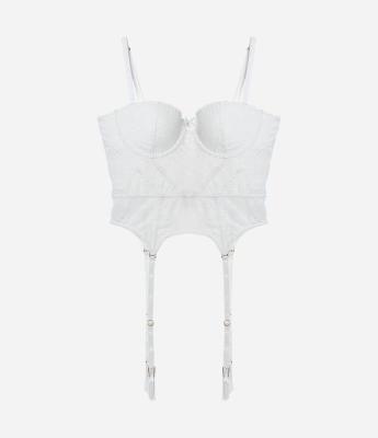 Corset com Bojo em Renda Floral