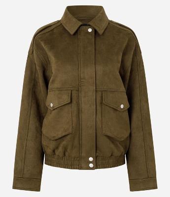 Jaqueta em Suede com Bolsos