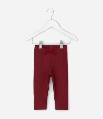 Calça Infantil Legging em Moletom com Lacinho – Tam 0 a 18 Meses