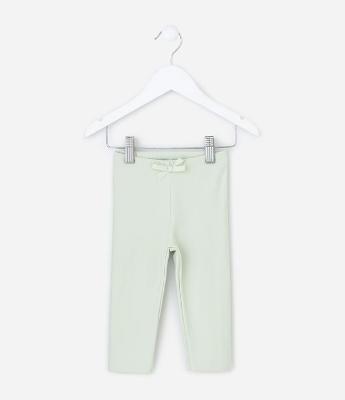 Calça Infantil Legging em Moletom com Lacinho – Tam 0 a 18 Meses