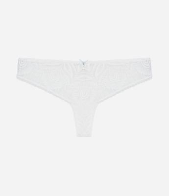 Calcinha Biquini Fio em Renda Floral