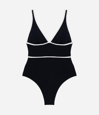 Maiô Longboard em Crepe com Viés Contrastante