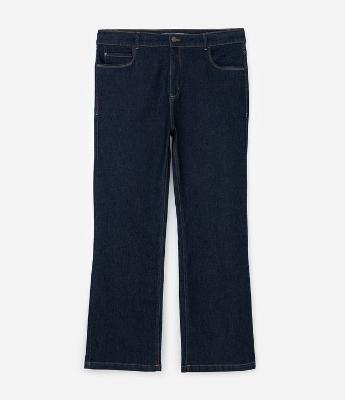 Calça Reta em Jeans com Elastano Curve & Plus Size