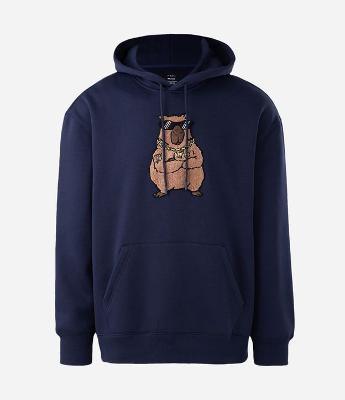 Moletom com Capuz e Estampa de Capivara Bad Ass