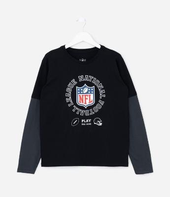 Camiseta Infantil com Estampa NFL – Tam 5 a 14 Anos