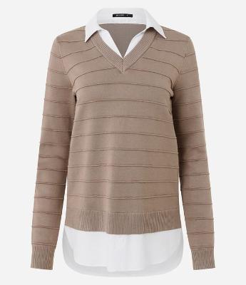 Blusa em Tricô com Efeito Camada Dupla