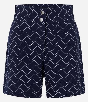 Short Reto em Alfaiataria com Cintura Alta e Estampa Geométrica