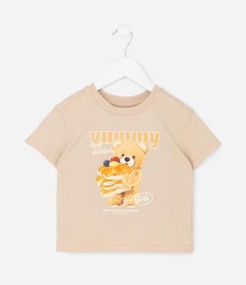 Camiseta Infantil com Estampa de Urso – Tam 1 a 5/6 Anos