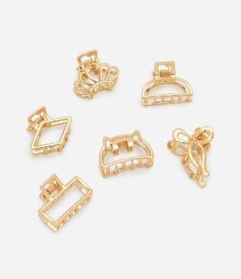 Kit 06 Piranhas de Cabelo Pequenas em Metal