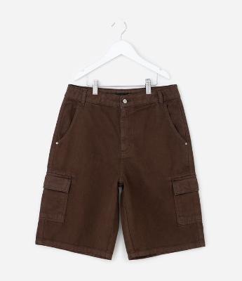 Bermuda Infantil Baggy em Jeans com Bolsos Cargo – Tam 5 a 14 Anos