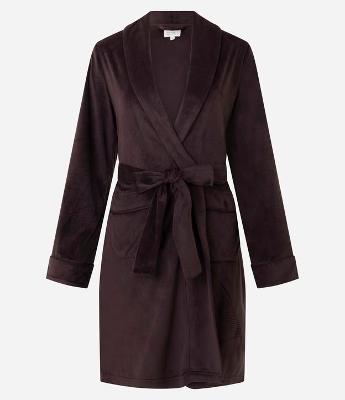 Robe em Plush com Manga Longa e Amarração na Cintura