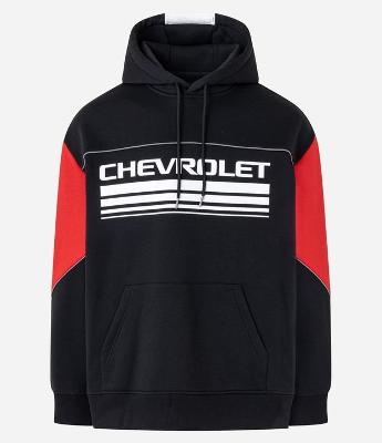 Casaco Relaxed em Moletom com Felpa com Estampa Chevrolet Painéis Contrastantes