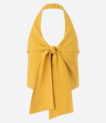 Blusa Frente Única em Viscose com Amarração no Busto