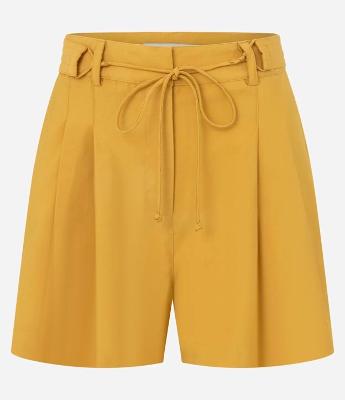 Short Cintura Alta em Twill com Amarração