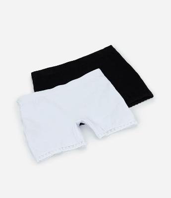 Kit 02 Calcinhas Boxer Infantil com Renda – Tam 2 a 14