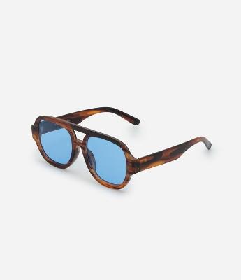 Óculos de Sol Aviador com Estampa Tartaruga