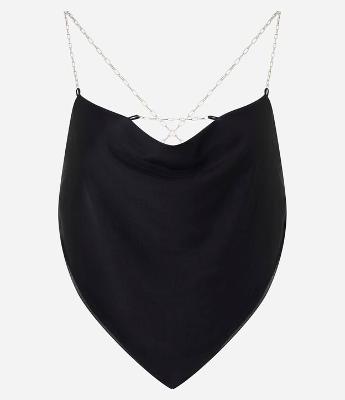 Blusa em Microfibra com Alça de Corrente