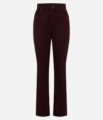 Calça Flare em Sarja com Cintura Média