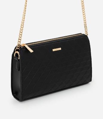 Bolsa Transversal Pequena em PU Com Alça de Corrente