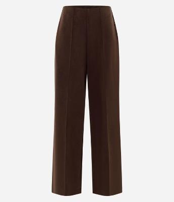 Calça Reta em Modal com Cintura Alta