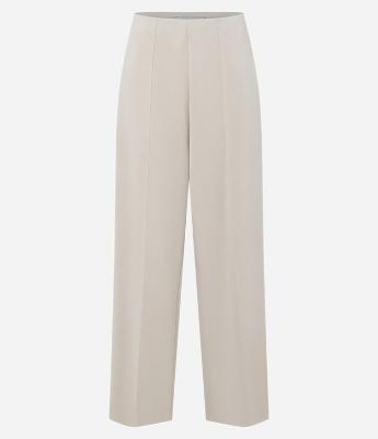 Calça Reta em Modal com Cintura Alta