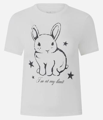 Camiseta New T-Shirt em Algodão com Estampa de Coelho