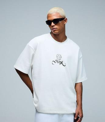 Camiseta Oversized em Algodão Texturizada com Estampa Frente e Costas Veigh