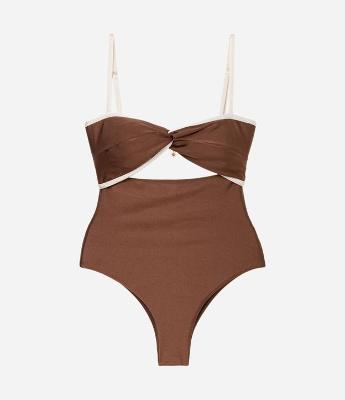 Maiô em Microfibra com Decote Torcido