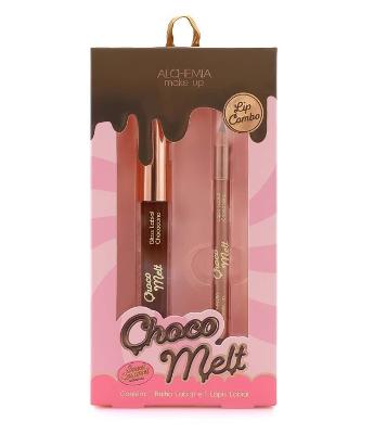 Lip Combo com 1 Gloss Labial e 1 Lapis Labial  Choco Melt Alchemia