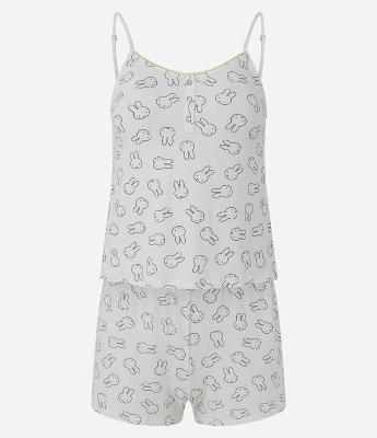 Pijama Short Doll em Viscolycra com Estampa Miffy