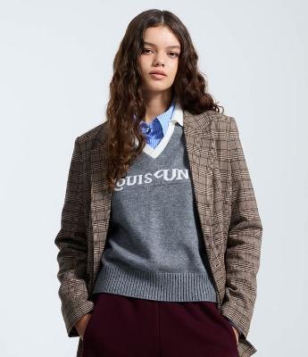 Blazer Alongado em Alfaiataria Xadrez