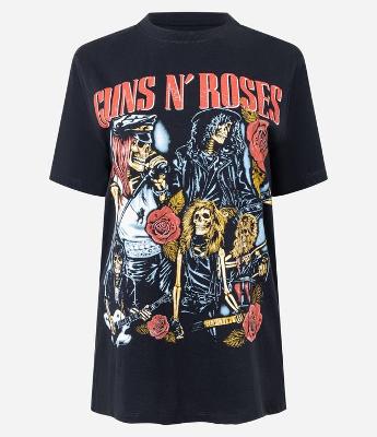 Camiseta em Algodão com Estampa Guns N’ Roses
