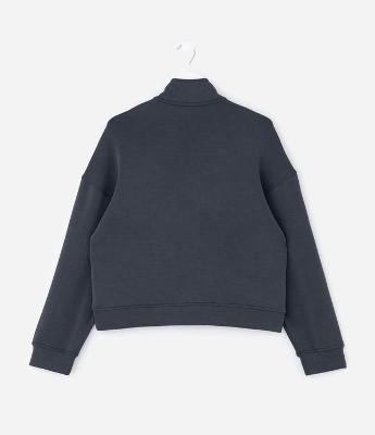 Casaco Infantil Gola Alta com Estampa Stitch Outline – Tam 5 a 14 Anos