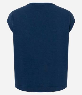 Blusa Manga Curta em Moletinho com Presponhos Verticais