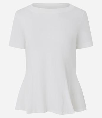 Blusa Manga Curta com Barra Ampla