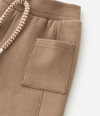 Calça Infantil em Moletom com Felpa e Bolsos Texturizados – Tam 0 a 18 Meses
