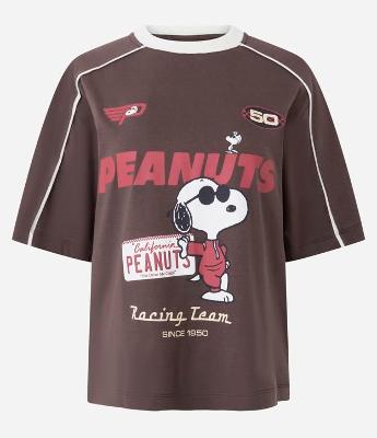 Camiseta em Algodão com Estampa Snoopy Racer
