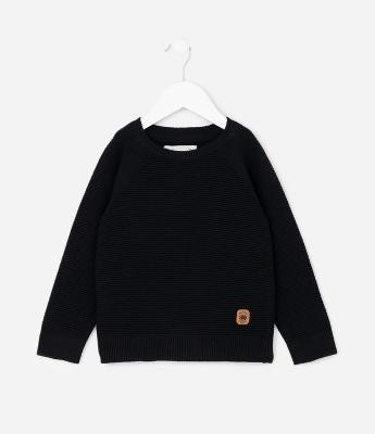 Casaco Infantil em Tricô Texturizado com Manga Raglan – Tam 1 a 4 Anos