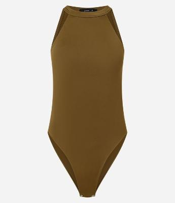 Body em Poliamida com Decote Halter