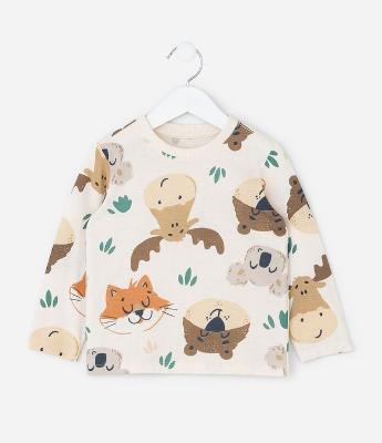 Camiseta Infantil com Estampa de Animais – Tam 1 a 5/6 Anos