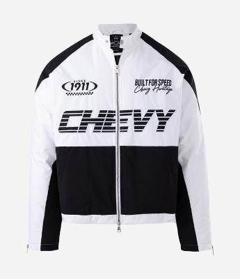 Jaqueta Bomber em Microfibra com Estampa Chevrolet