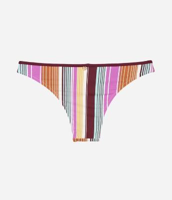 Biquini Calcinha em Microfibra com Estampa Listrada