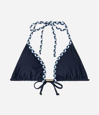 Biquíni Top Cortininha em Microfibra com Detalhe de Trancinha