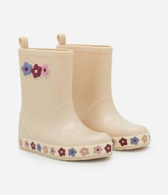 Galocha Infantil com Flores Aplicadas – Tam 21 a 28