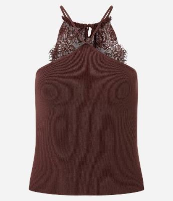 Blusa Alça fina com Decote Halter e Renda nas Costas