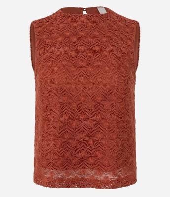 Blusa em Crochê Delicado com Alças Largas