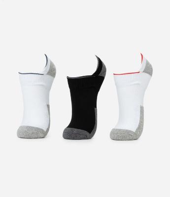Kit 03 Pares de Meias Cano Baixo em Poliamida com Detalhes Contrastantes