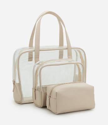 Kit 03 Nécessaire com Transparência